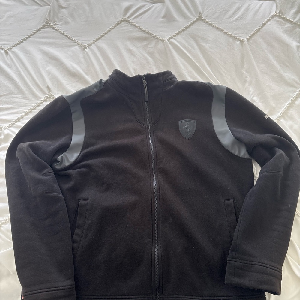 Ferrari Black Jacket with Gray Accents